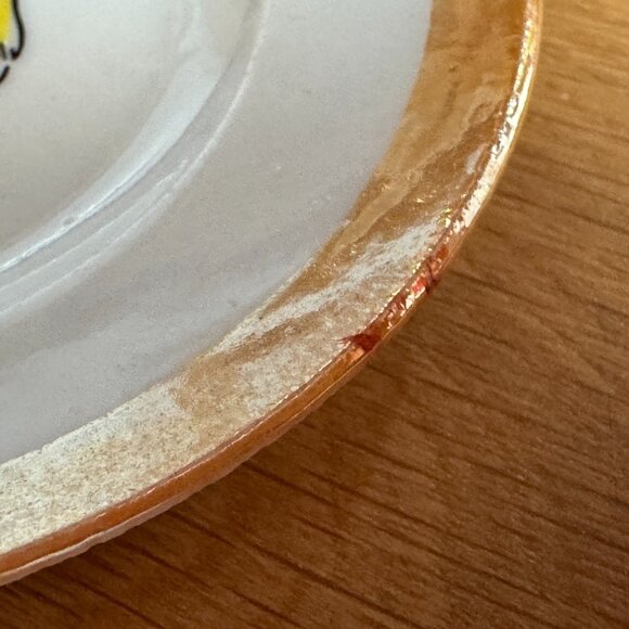 Three Little Pigs Decorative Lusterware Plate, Straw House, Japan Circa 1960s - Picture 7 of 11